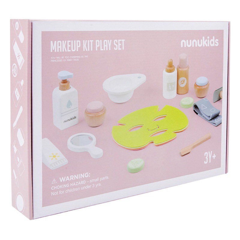 Nunukids pequeña niña casa simulación horneado té de leche juguetes de cocina para niños simulación maquillaje máscara facial set