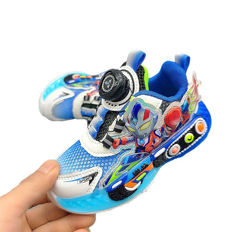 28-32 Tamaño de zapatos de verano con lámpara de red para niños zapatos de verano de red