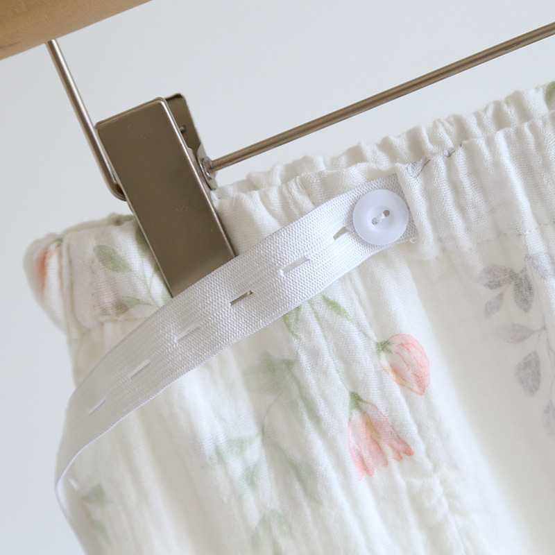 複数の胸パッド付き月子スカート春夏産後純綿クレープ哺乳産婦出産予定妊婦パジャマズボンセット