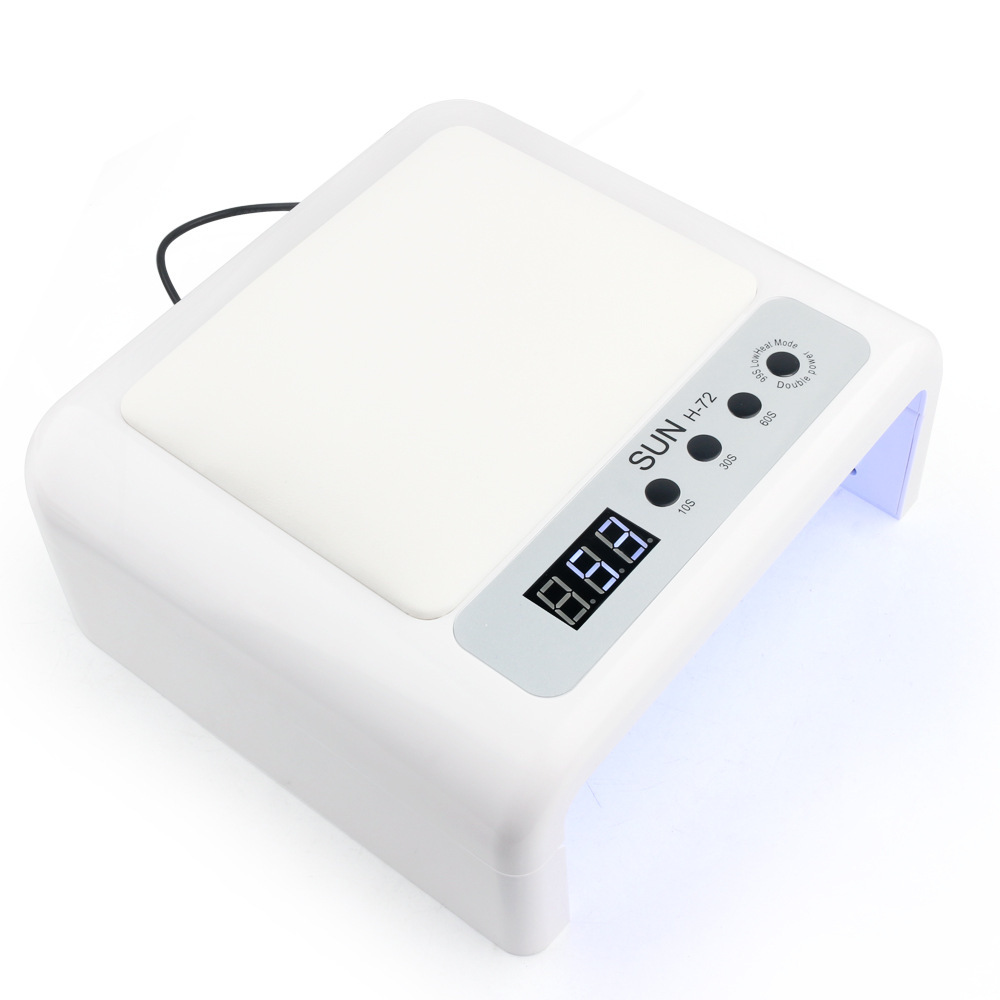 Lámpara de manicuras plegable manicuras tienda con almohada de mano manicuras asador 72 lámparas de lámpara de esmalte de manicuras dos manos luz de terapia transfronteriza