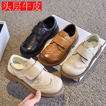 牛皮儿童皮鞋学生真皮黑色童鞋宝宝演出男孩男童女童英伦鞋子软底