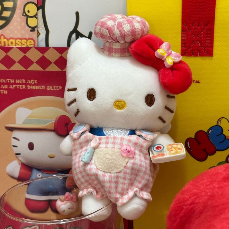 ハローキティバッグペンダントリトルシェフシリーズハローキティ人形ペンダントかわいい漫画人形キーホルダー|undefined