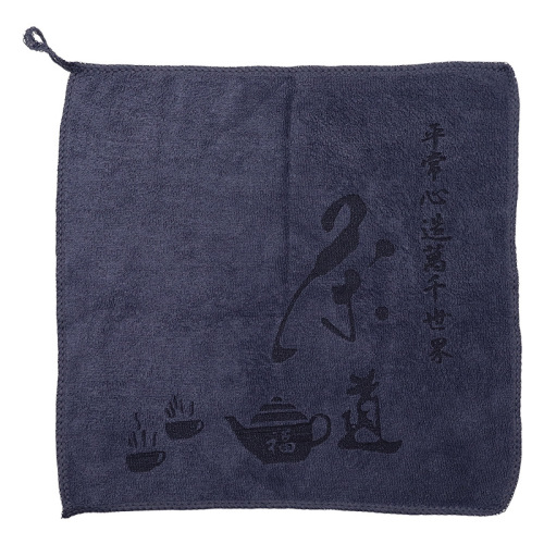 Tea towel absorbent thickened tea table rag microfiber tea table cleaning cloth printed soft quick-drying kung fu tea set