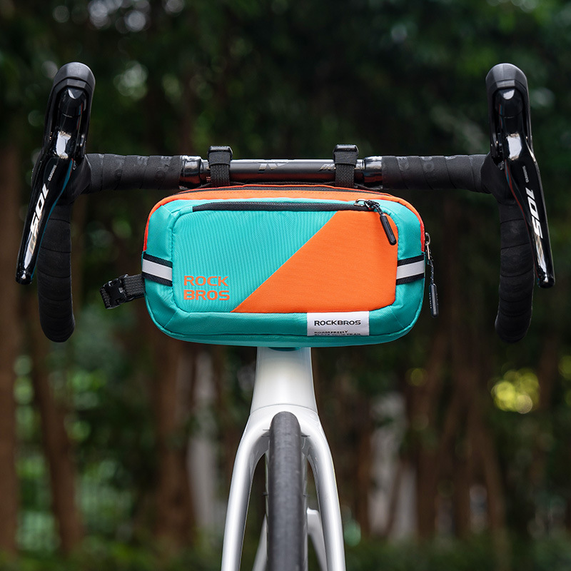 Rock Brothers Bicycle Front Bag Mountain Bike Road Bike Handlebar Bag Storage Reflective Commuter Cycling Equipment Rock Brothers Bicycle Front Bag Mountain Bike Road Bike Handlebar Bag Storage Reflective Commuter Cycling Equipment