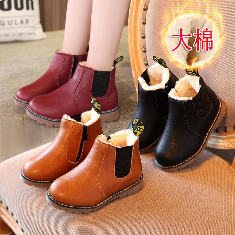 Children&#39;s shoes thickening Plush winter Snow boots men and women keep warm Boots baby non-slip Bootie Martin shoes