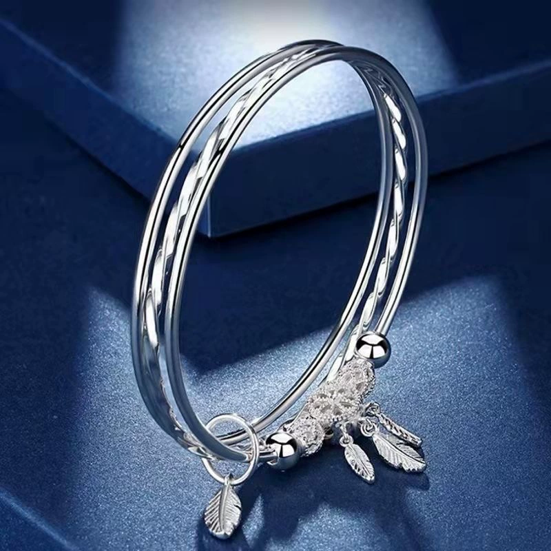 Accessory, women's bracelet, retro universal silver bracelet, silver 999 sample