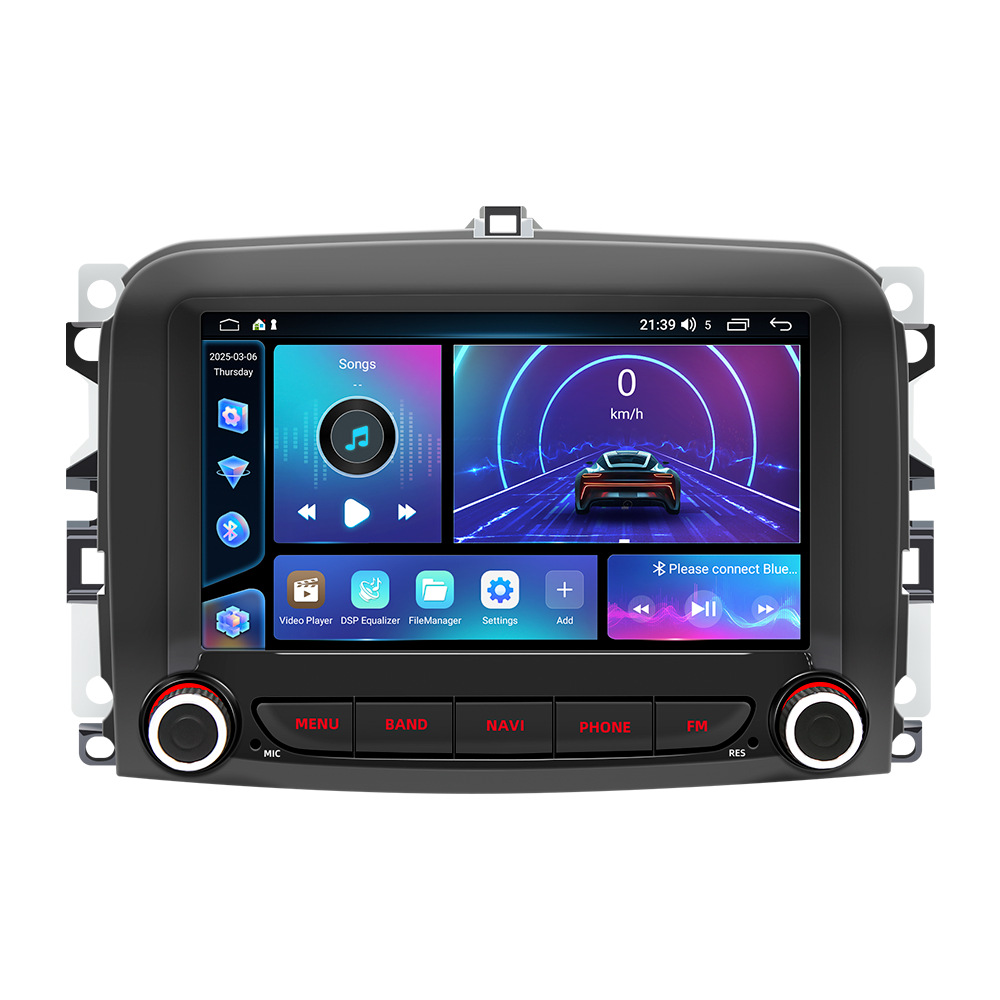 Aplicable a 13 - 19 Fiat 500L vehículo Android navegación inalámbrica carplay control central motor inteligente