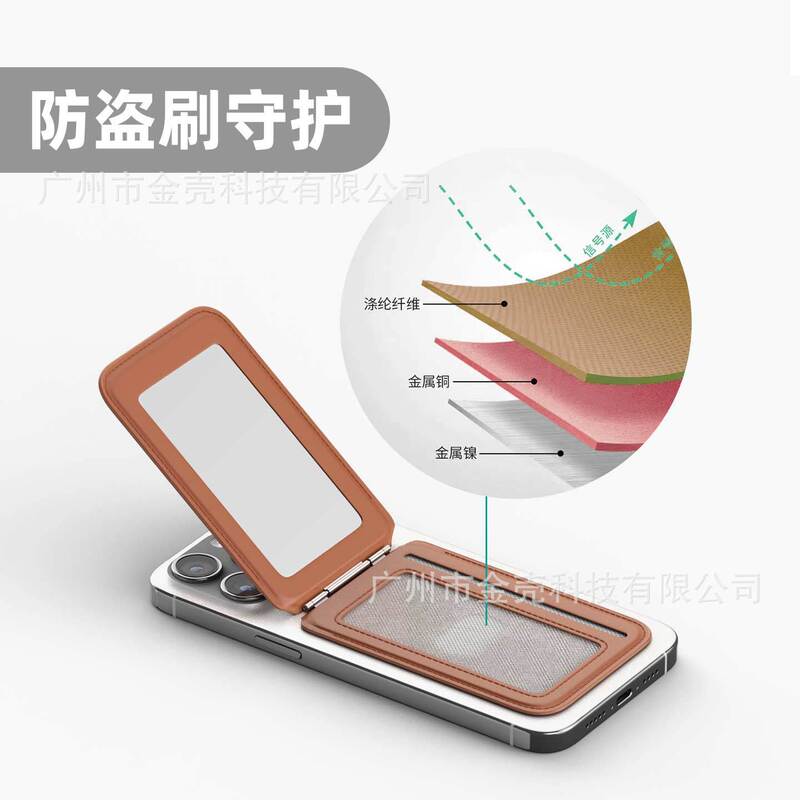 MagSafe対応 ミラー型マグネット式スマホホルダー カード収納付き マグネット式スマホスタンド 180度自由調整可能|undefined