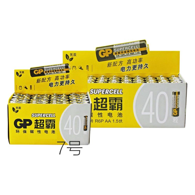 Батарейки GP Super Battery №5 и №7, угольные батарейки оптом, №5 и №7, AAA, для пультов ДУ кондиционеров, мышей, 1.5В, сухие батарейки