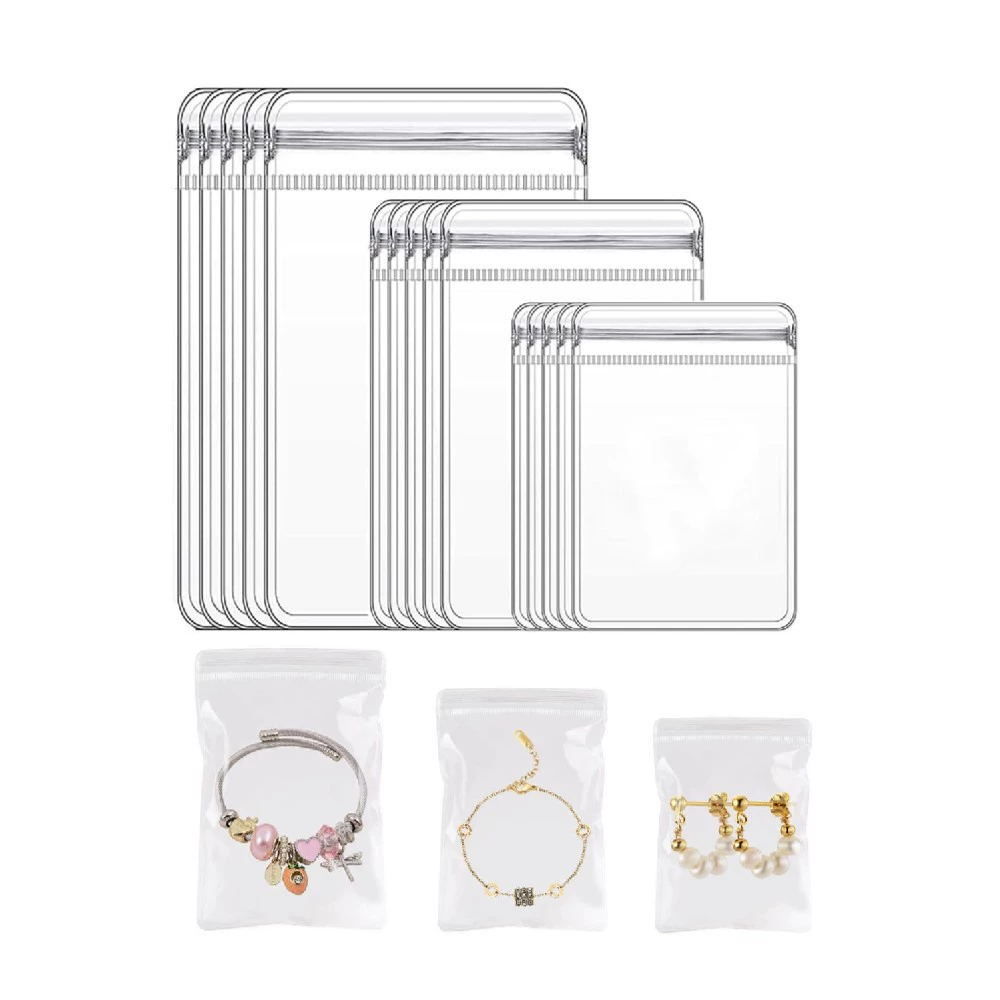 Удобная сумка для хранения ювелирных изделий из ПВХ антиокислительные серьги браслет пылезащитный мешок утолщенный прозрачный герметичный мешок