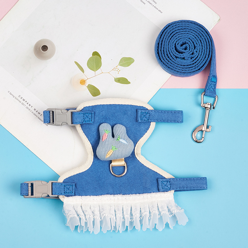 Nuevo gato chaleco oso de peluche pequeño perro correa del pecho caminando conejito cuerda cadena suministros para mascotas