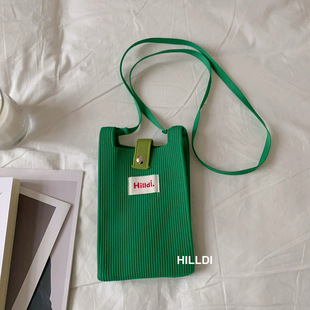 Small shoulder bag, brand solid color one-shoulder bag, wallet, small bag