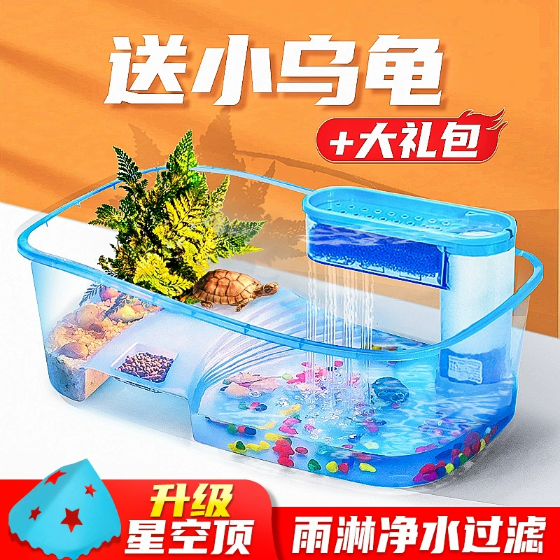 Черепаховый резервуар для разведения с горшком