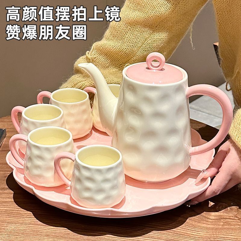 高颜值水具礼盒套装陶瓷水杯子家用客厅待客茶壶水具乔迁新居礼物|undefined