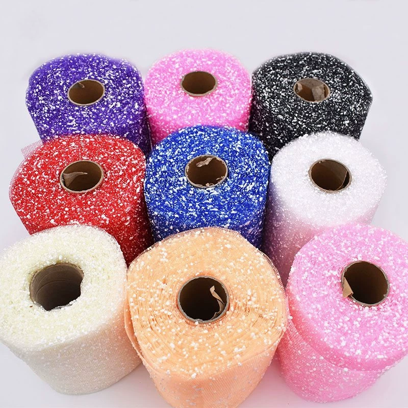 15cm厘米雪点网纱手工玫瑰花鲜花包装纸雪点纱花店diy礼物包花纱