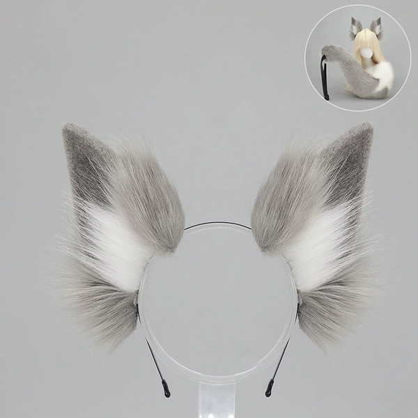 Guangyao fox ears - gray and white