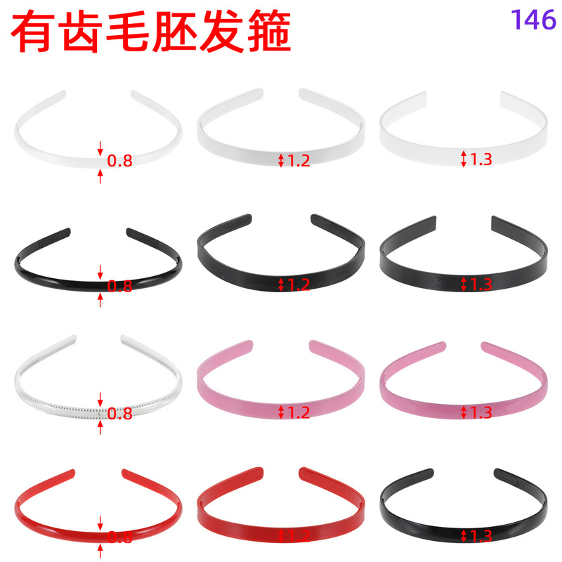 Plastic headband 0.8 bow face with teeth red hair embryo headband accessories a large number of preferential diy super