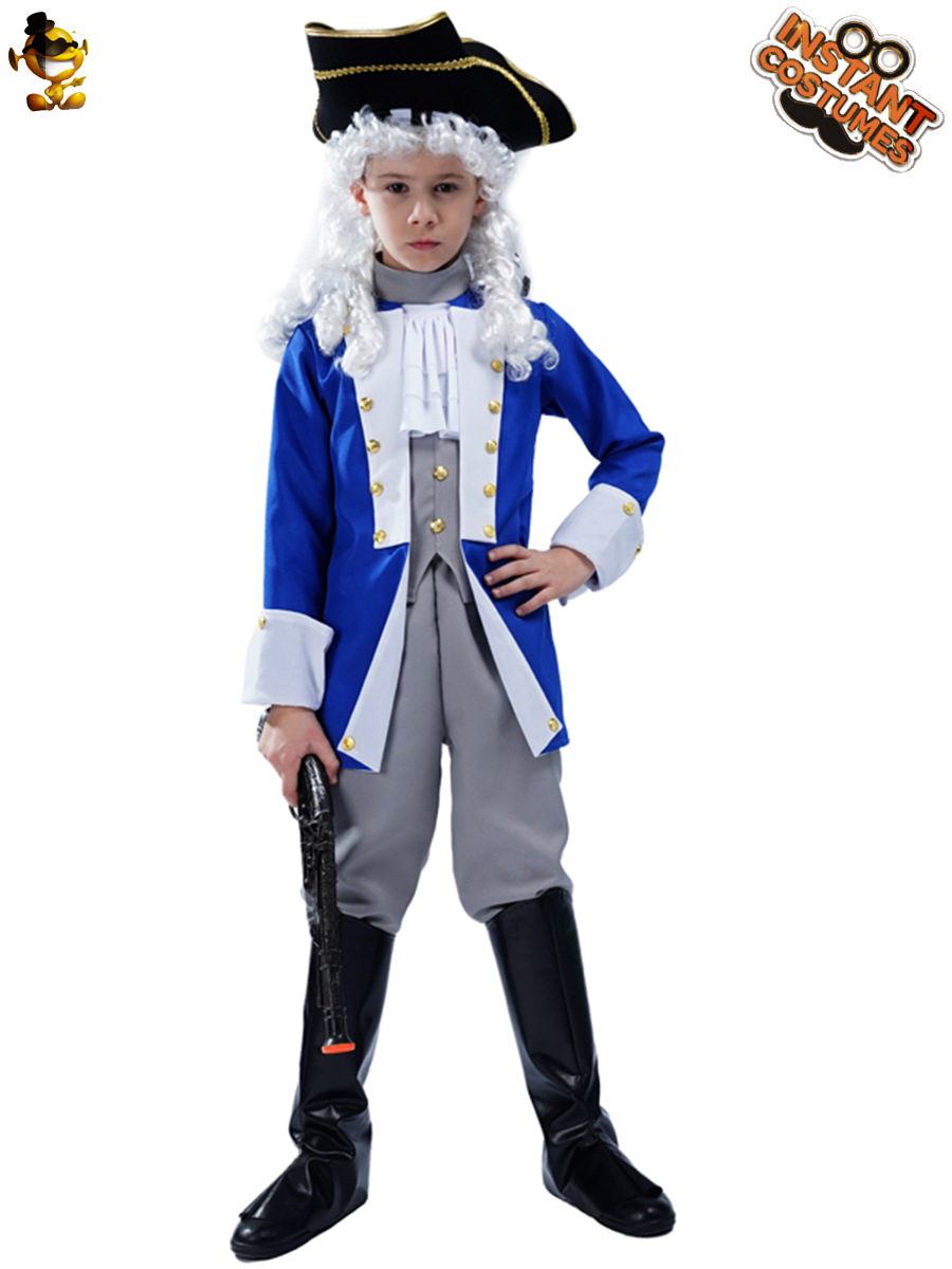 Traje de capitán pirata de los hombres de Halloween para niños traje de cosplay general colonial medieval image 6