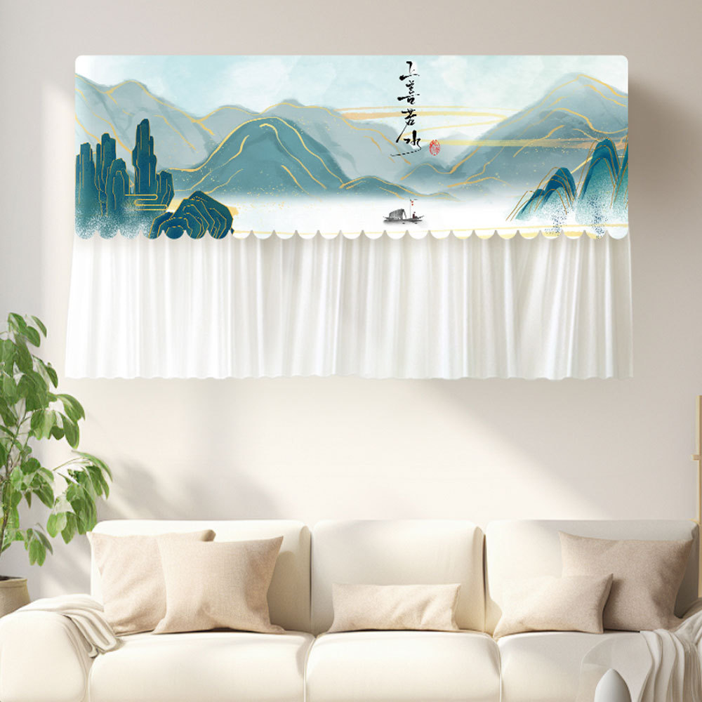 Anti-soplador directo no colgar cortina de aire acondicionado