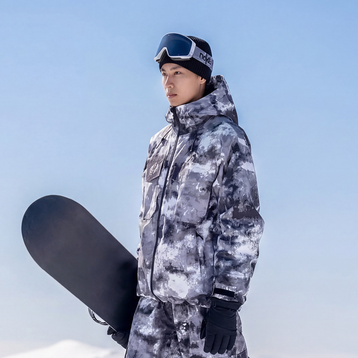 26新款迷彩滑雪服套装男女防风防水加厚保暖连帽滑雪衣裤套装情侣