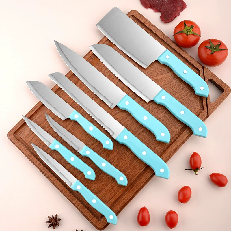 Кухонный нож из нержавеющей стали с полной ручкой, кухонный нож, нож для фруктов и хлеба, японский китайский нож, кухонный нож с тремя гвоздями