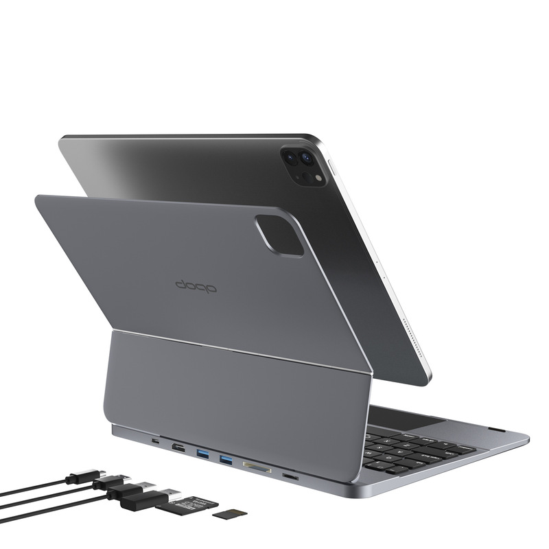 Suitable for Apple IPadProAir11 New Aluminum Alloy Six-in-One Expansion Dock Magnetic Suspension Wonderful Control Keyboard Suitable for Apple IPadProAir11 New Aluminum Alloy Six-in-One Expansion Dock Magnetic Suspension Wonderful Control Keyboard