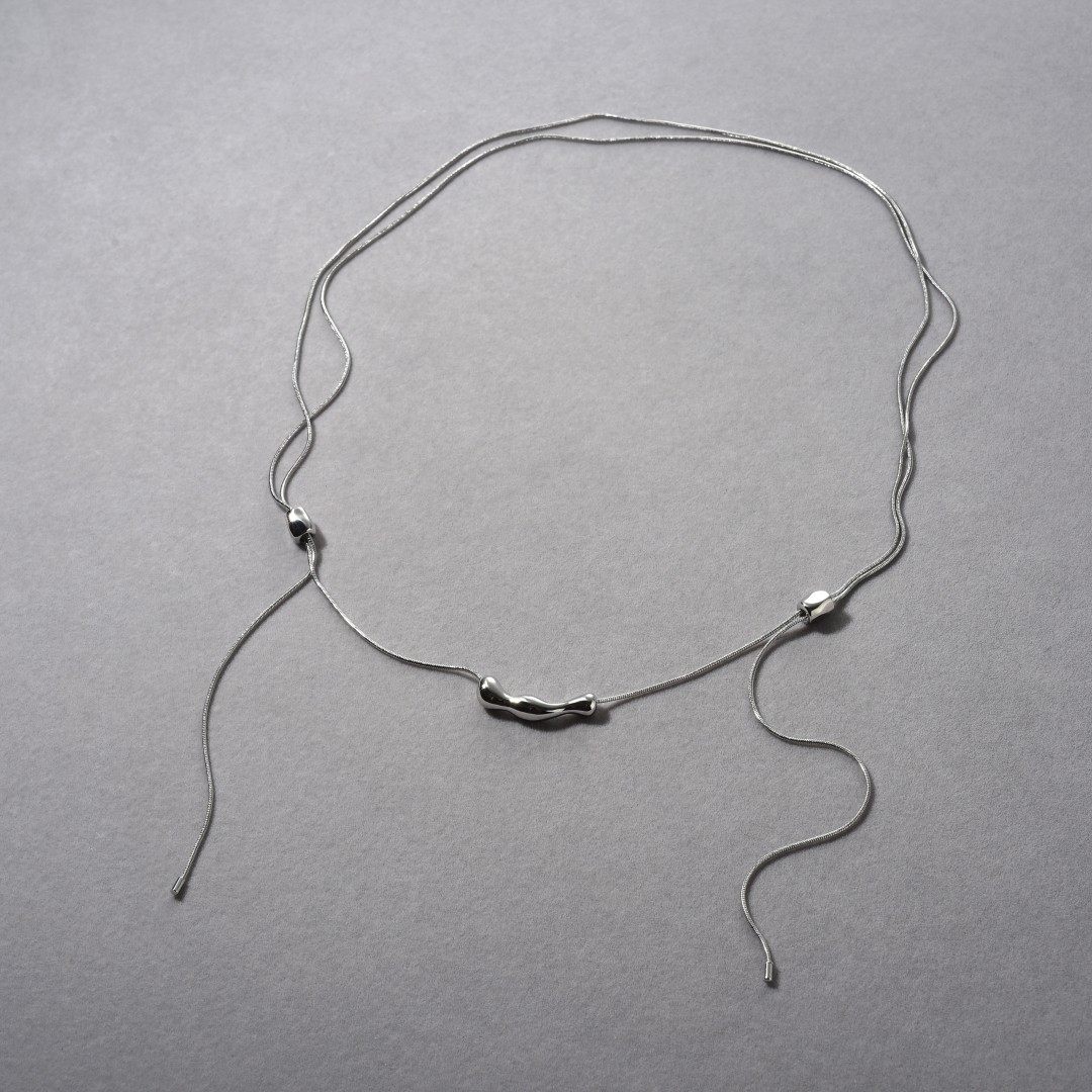 Brass Chain Material Women's Brass 18K Real Gold Plated Platinum Plated Geometric Lines Adjustable Pull Chain Clavicle Necklace Long Necklace Brass Jewelry