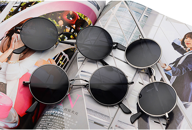 45g Weight Full Frame Glasses Structure Sunglasses Classification Tac, UV400 Protection Lens Material Round Frame Glasses Style Casual Vacation Solid Color Tac UV400 Protection Round Frame Full Frame Women's Sunglasses