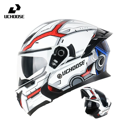 3C Certified Motorcycle Open-Face: Motorcycle Safety Supplies - mecha-transparent-mirror-bluetooth-headset-m