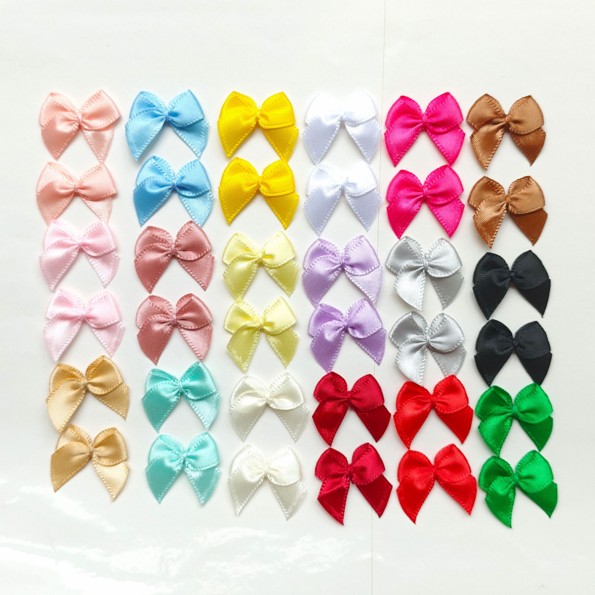18 colors in stock, cross-border mini ribbon bows for clothing accessories, DIY handmade, suitable for underwear, shorts, and socks