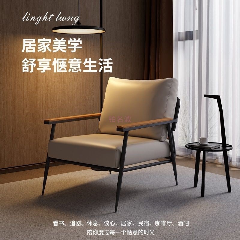 Nordic Sofa Chair Living Room Single Sofa Designer Light Luxury Leisure Chair Simple Balcony Single Chair Internet Celebrity Single Chair
