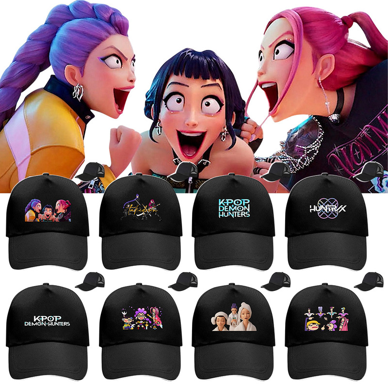 Kpop Witch Hunter Group Cute and Interesting Logo Velcro Adjustable Baseball Cap Breathable Mesh Peaked Cap for Women