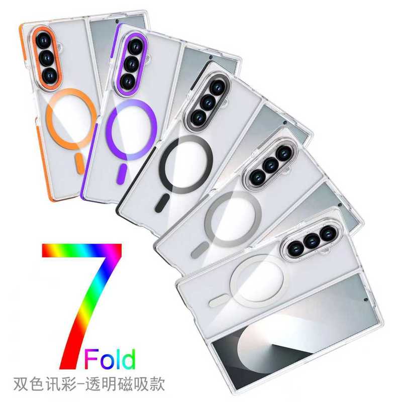 跨境适用三星Z Fold7折叠透明磁吸手机壳GalaxyZ Flip7防摔保护套|undefined