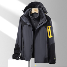 风雪羽冲锋衣户外三合一外套旅游露营两件套夹克可拆卸保暖登山服