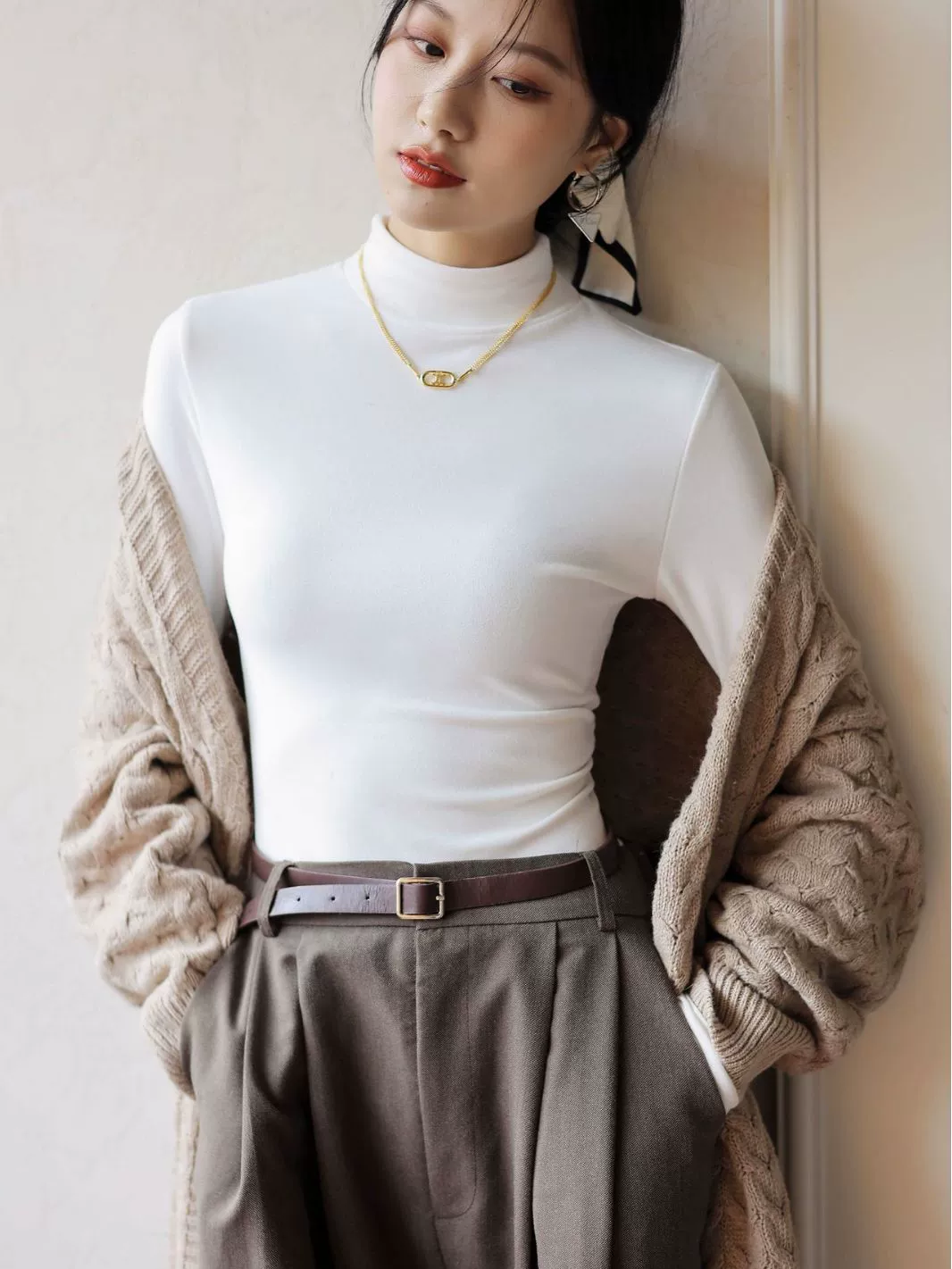 Вельветовый водолазка с длинным рукавом, slim-fit, комфортная теплая эластичность, размеры S–3XL