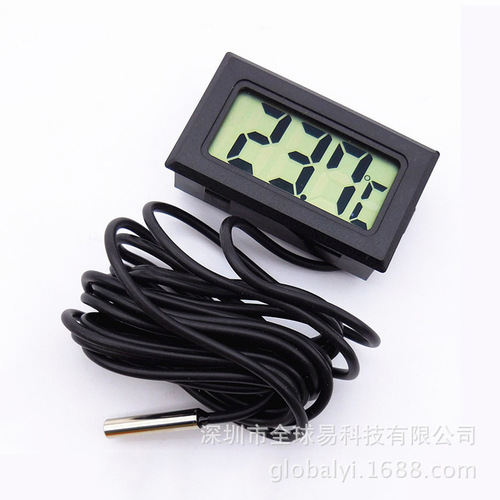 Electronic thermometer with waterproof probe to measure the temperature inside and outside the car Fish tank refrigerator water temperature meter with probe