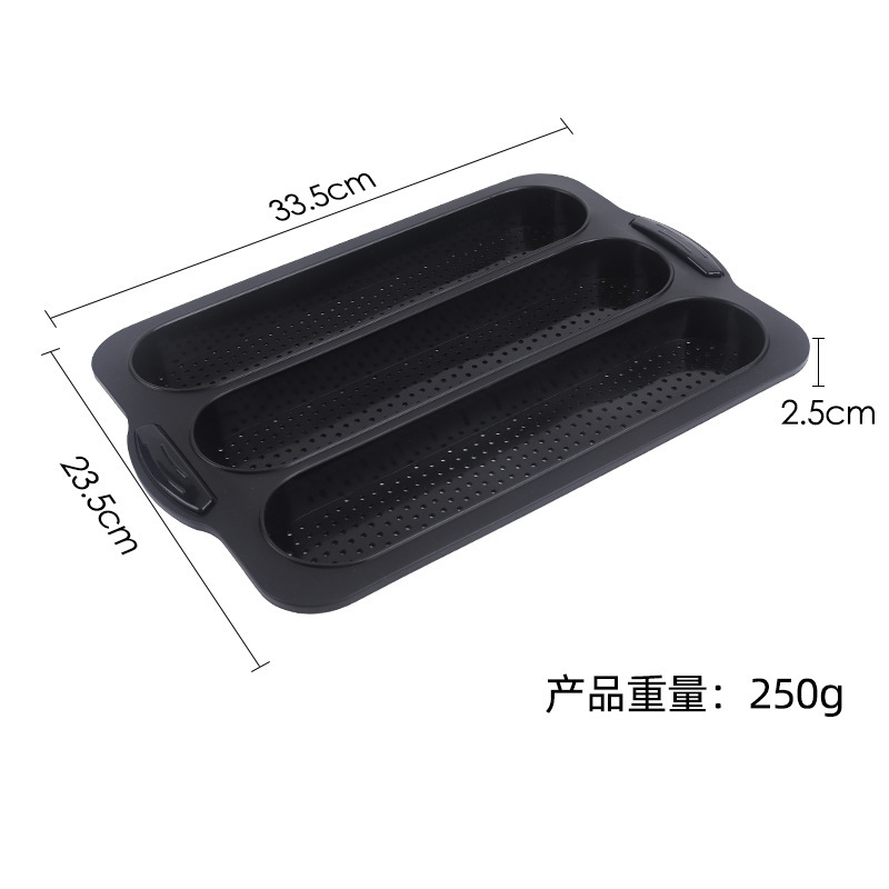 クロスボーダーロング3スロットバゲット8連フレンチパン型ノンスティックケーキ型ケーキショップシリコンベーキング用品|undefined