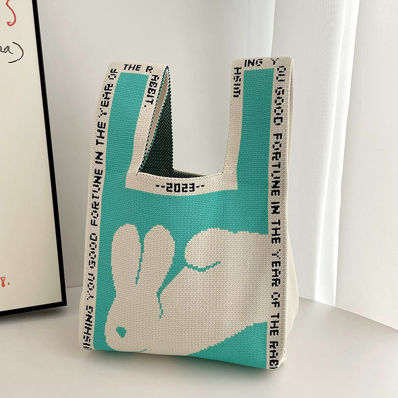 Bolsos, diseño de nicho femenino, bolso de punto personalizado, bolso tejido de un solo hombro de punto de todo fósforo, bolso de mano, bolso de mano