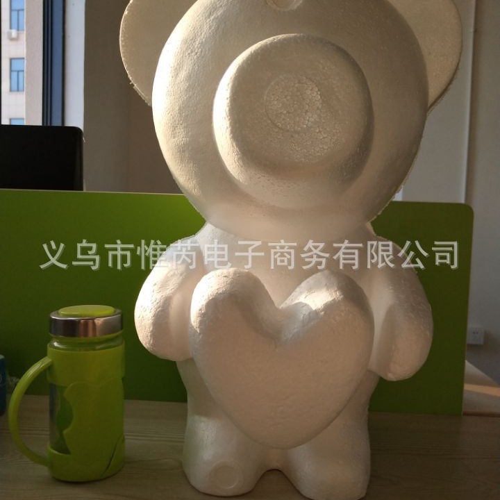 Oso Rosa molde oso modelo embrión blanco Qixi Día de San Valentín EPS Poli Dragón blanco espuma oso Clavel