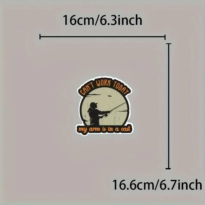 跨境汽车贴纸今天不能工作贴纸有趣的渔船海洋贴纸防水耐用pvc