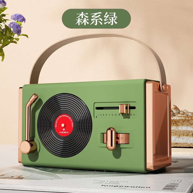 Bluetooth retro audio-forest green