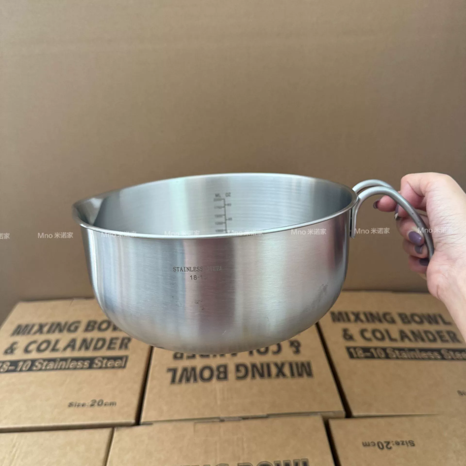 Minuo Home 18-10 нержавеющая сталь с ручкой и тазом для рисовой посуды большой емкости