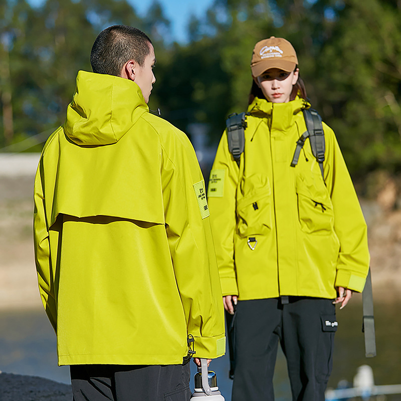 Luotuo [Tiktok/Kuaishou Internet Celebrity] Spring, Autumn, and Winter Hooded Jacket Windbreaker for Men and Women Trendy Outdoor Wear