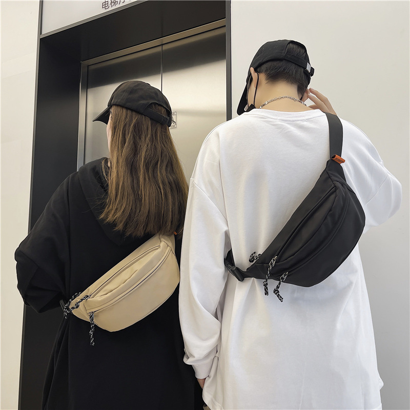 跨境2023新款個性斜挎包男女大容量腰包跑步運動腰包手機包胸包