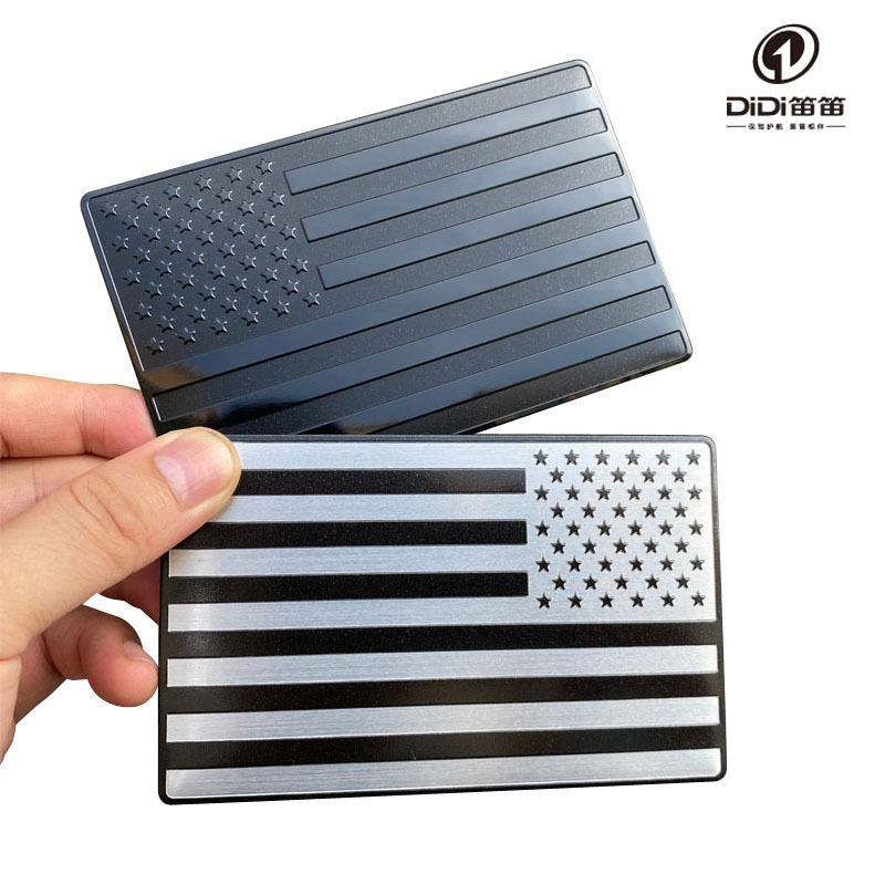 Cross-Mirror e-commerce bandera americana pegatinas de coches de metal 3D 3D modificado textura del logotipo del coche es bueno
