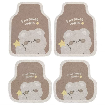 Universal Foot Pad loop car floor mats, thickened, can - ly-cute-brown-bear-set