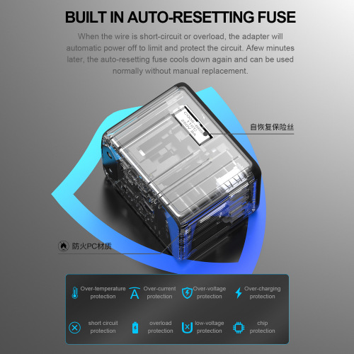 Travel Charger International Universal Plug Dual Type-C Plug Converter PD35W Multifunctional Charging Stand