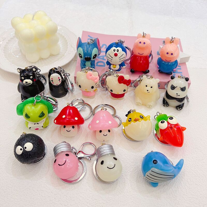 (Special Offer) fruit marine animal cute cartoon resin keychain hanging bag student keychain car key hanging