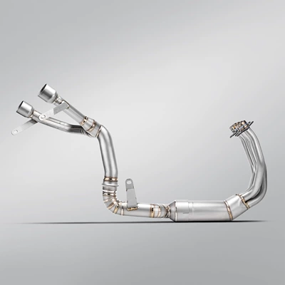 Spring Breeze 500Sr Motorcycle Modified Exhaust Pipe, Special Track Stainless Steel High-Position Dual Outlet Front Section, Non-Destructive Installation