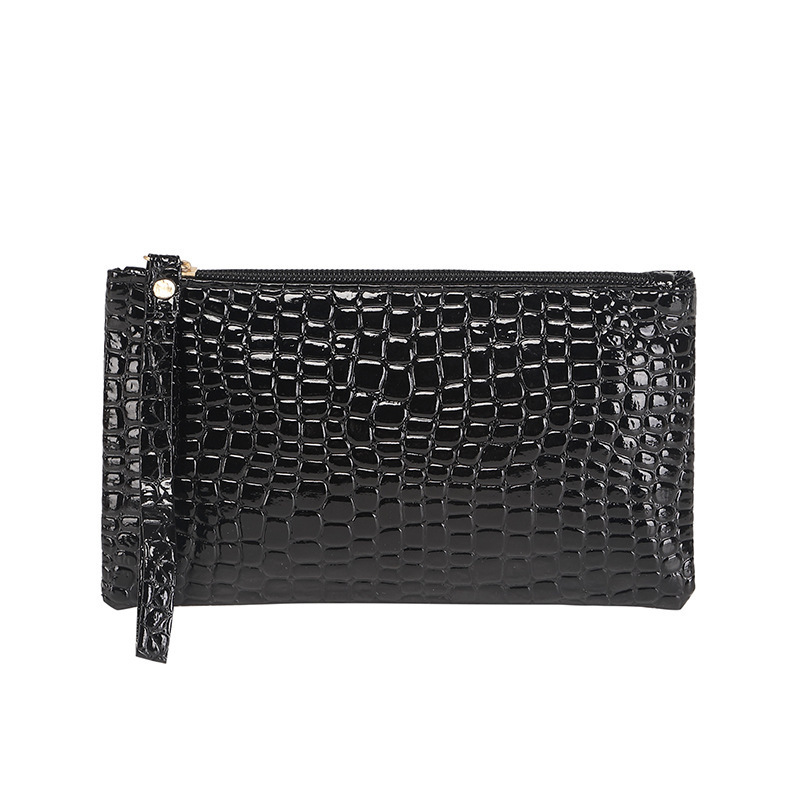 Bolso de Mano con Estampado de Cocodrilo de PU Cierre de Cremallera para Uso Diario